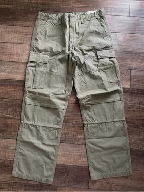 Khaki Relaxed Fit Cargo Pants